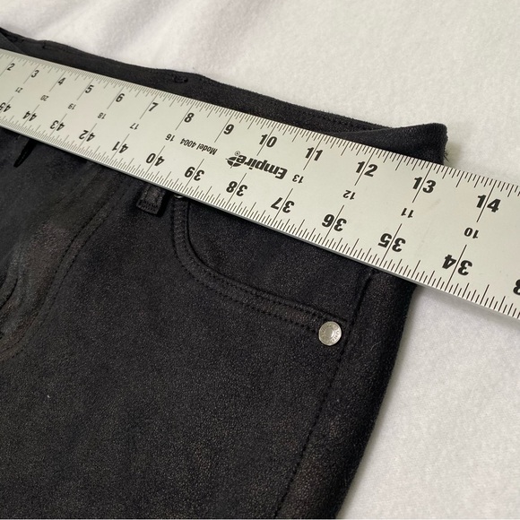7 For All Mankind Shiny Spandex Black Skinny Pants Size 26 #1340 - Picture 10 of 12